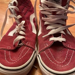 Used Vans Maroon size 9